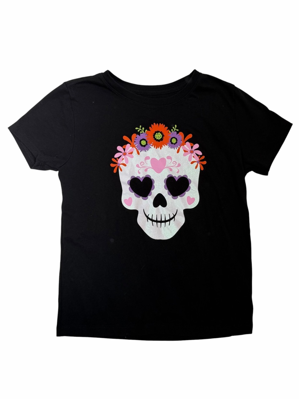 Way to Celebrate Halloween Day of the Dead Skull T-Shirt - Size M